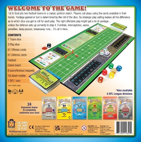 1st & Goal Sports board game Strategy Games R&R Games R&R Games