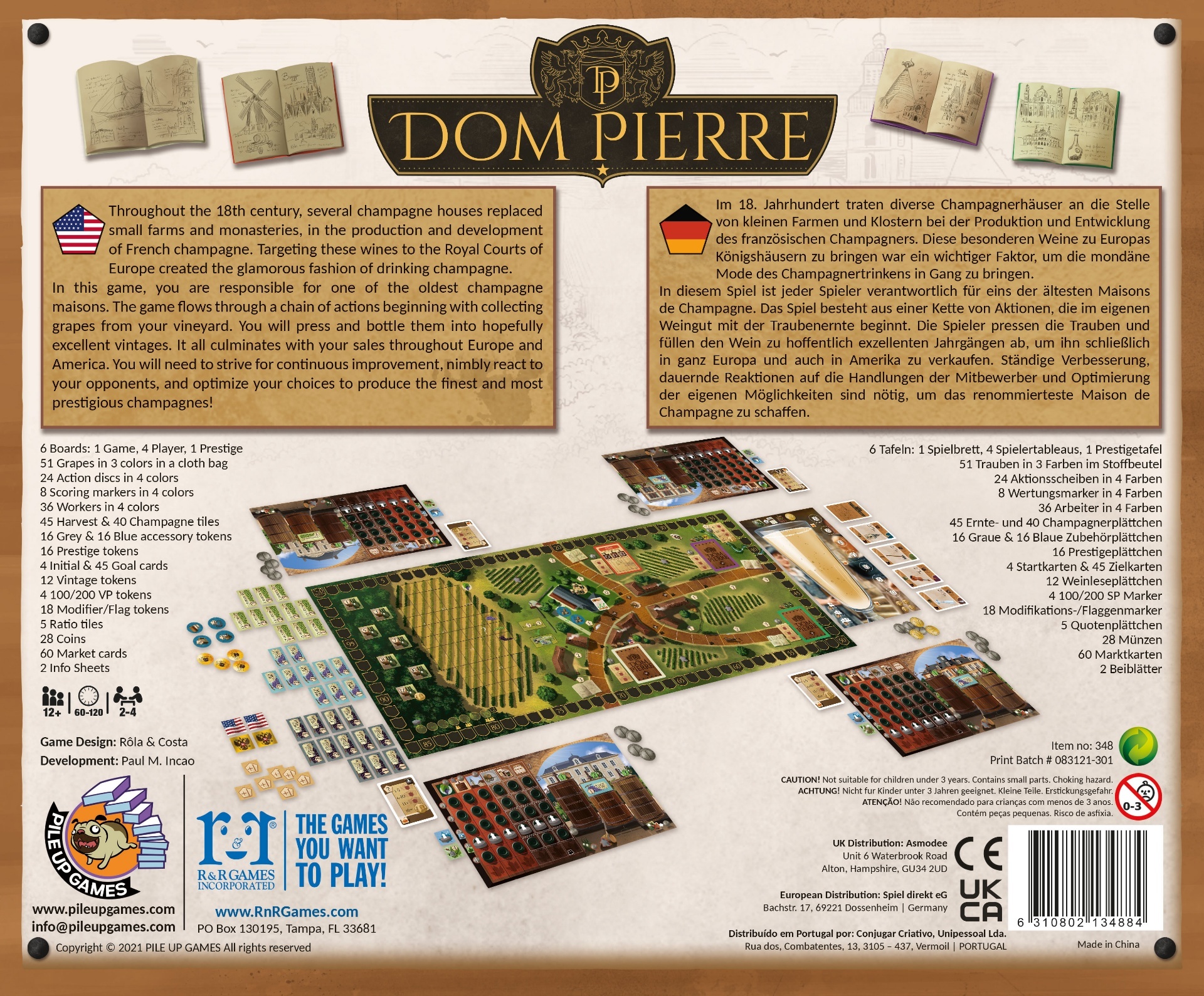 Dom Pierre Afficianado Pledge Kickstarter Board Game - The Game